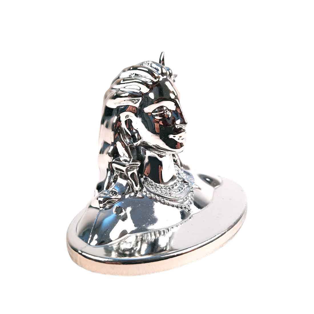 Adiyogi Statue - for Car Dash Board & for Pooja Home & Office Decor - 2 Inch #Color_Silver