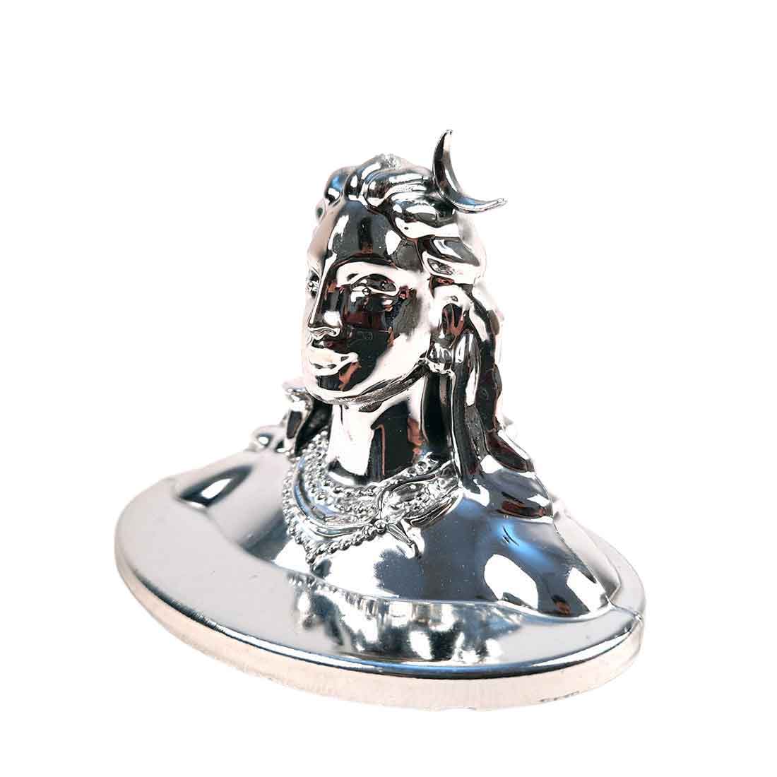 Adiyogi Statue - for Car Dash Board & for Pooja Home & Office Decor - 2 Inch #Color_Silver