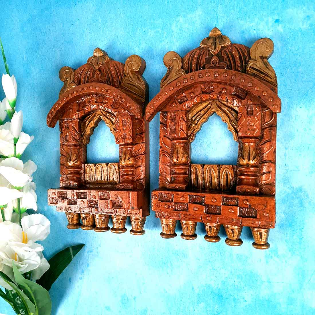 Wooden Jharokha Set of 2 - Apkamart#style_Pack of 2