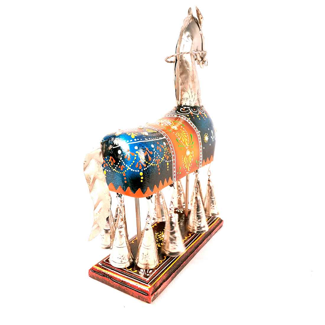 Antique Horse Showpiece | Horse with Bell Design - For Table Decor & Gifts - 12 Inch