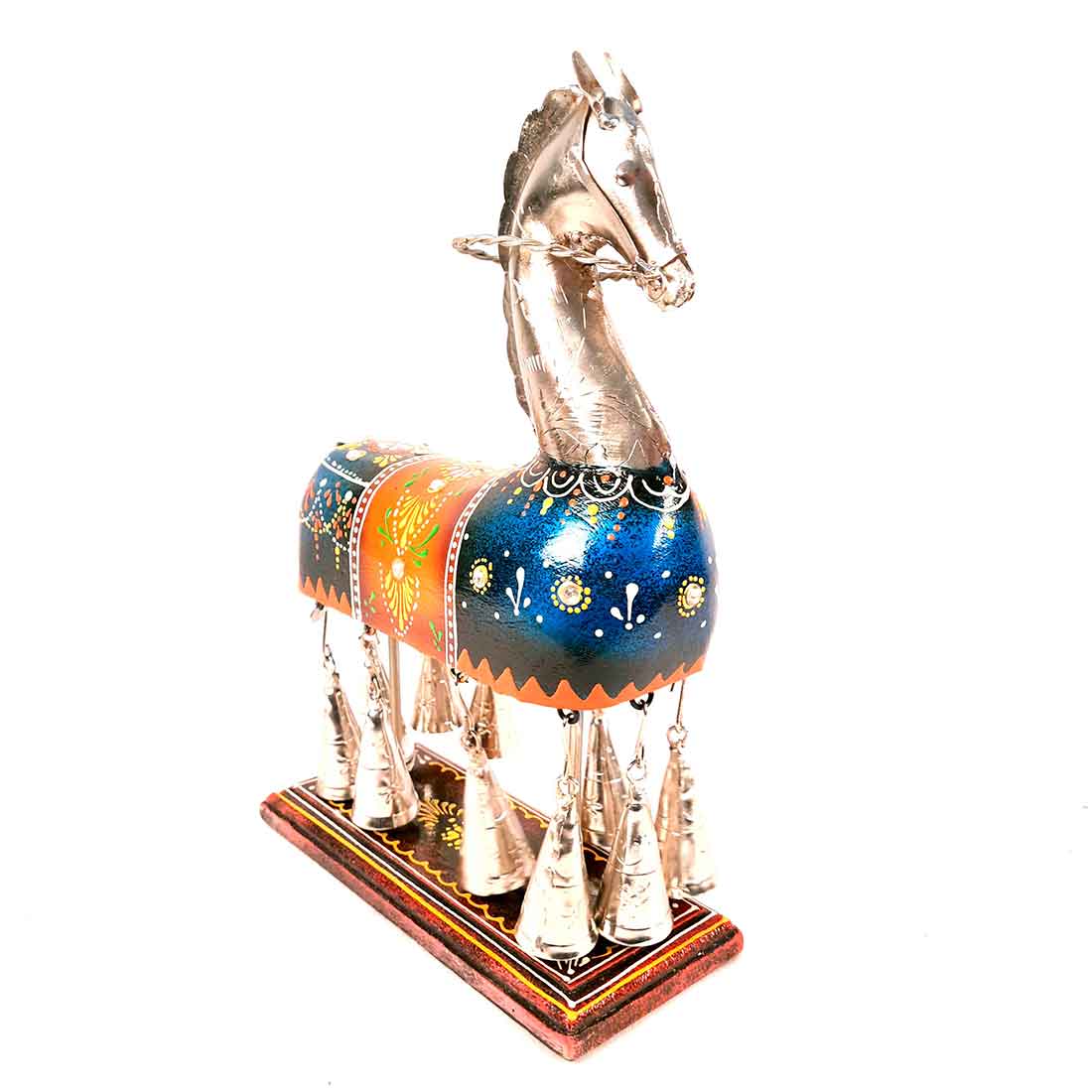 Antique Horse Showpiece | Horse with Bell Design - For Table Decor & Gifts - 12 Inch