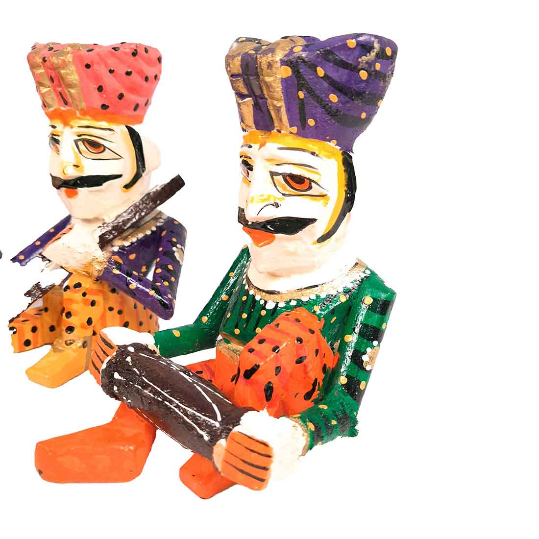 Rajasthani Musician Showpiece - For Table & Home Decor - 7 Inch -Set of 5