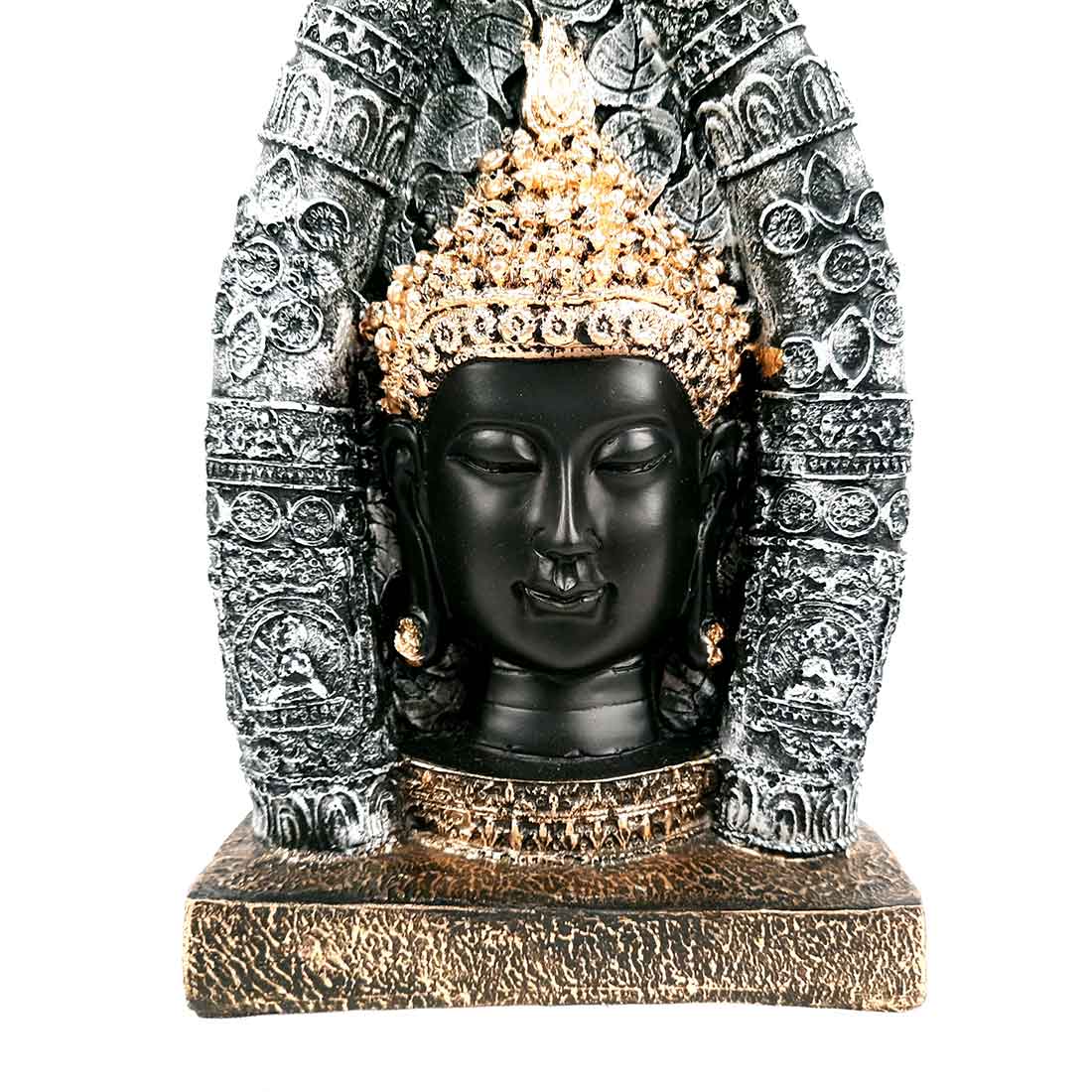 Buddha Head Showpiece | Buddha Face Statue - For Living room, Home, Table, Shelf, Office Decor | Housewarming & Birthday Gift - 12 Inch