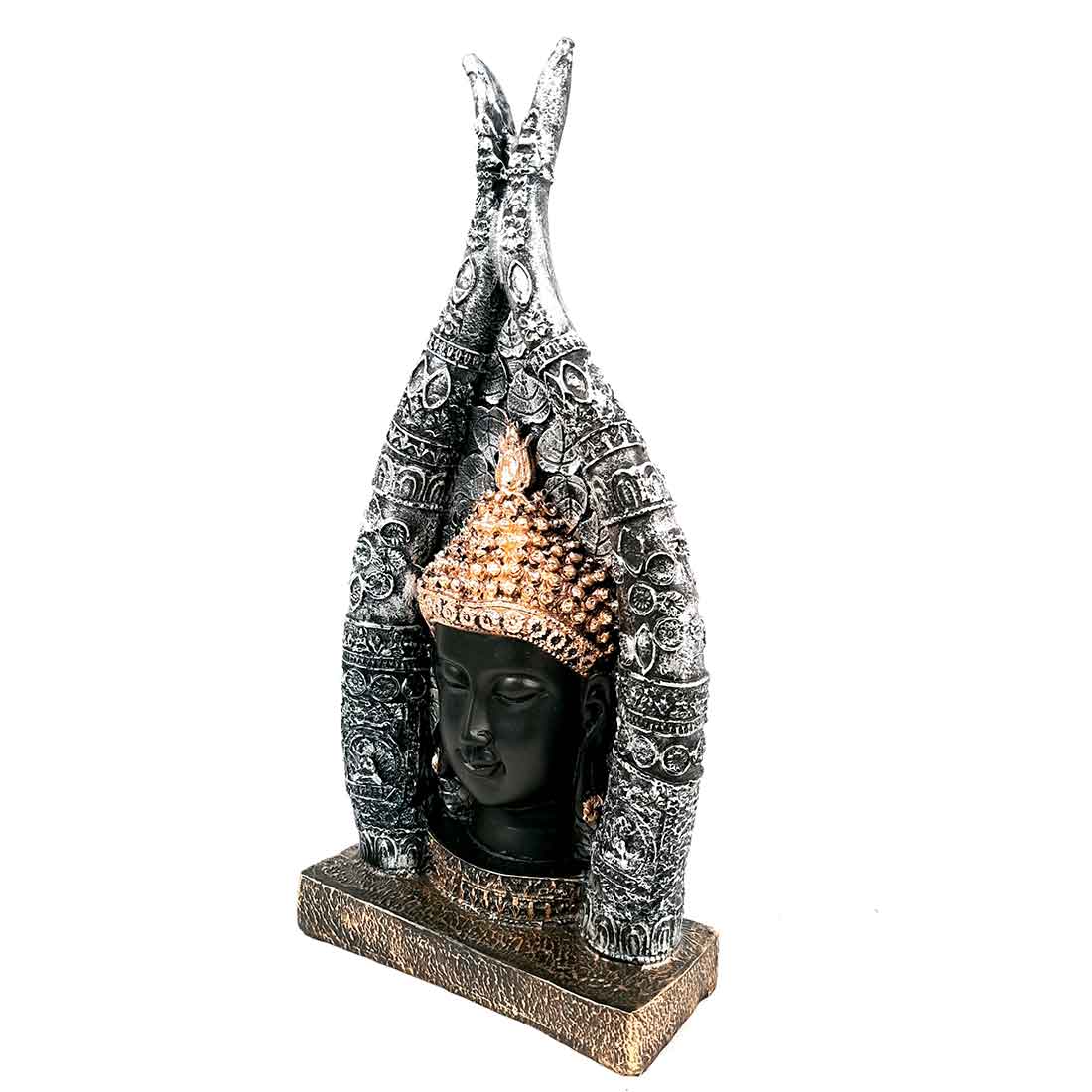 Buddha Head Showpiece | Buddha Face Statue - For Living room, Home, Table, Shelf, Office Decor | Housewarming & Birthday Gift - 12 Inch