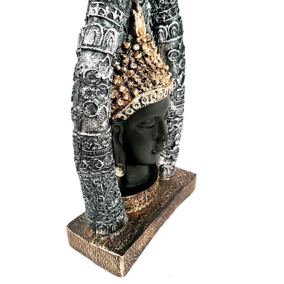 Buddha Head Showpiece | Buddha Face Statue - For Living room, Home, Table, Shelf, Office Decor | Housewarming & Birthday Gift - 12 Inch