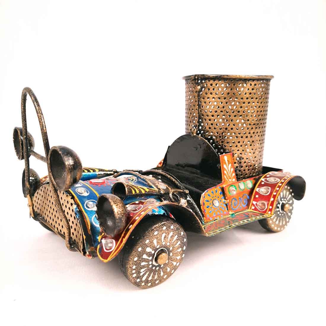 Desk Organiser - Car Design Pen Stand Handmade - for Gifts - 9 Inch