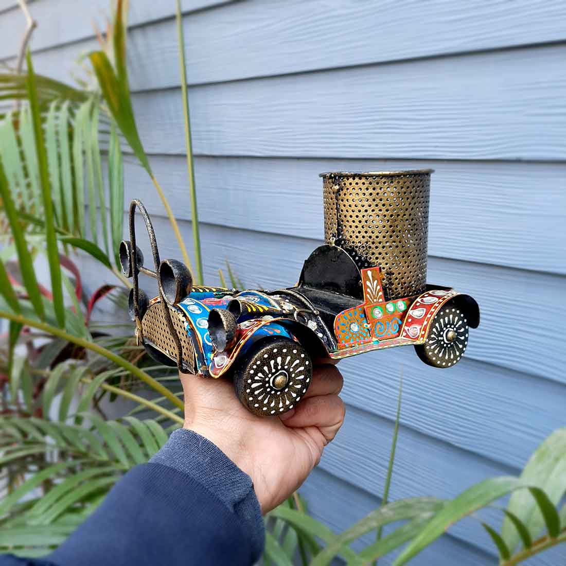 Desk Organiser - Car Design Pen Stand Handmade - for Gifts - 9 Inch