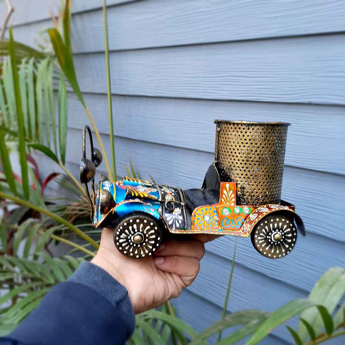 Desk Organiser - Car Design Pen Stand Handmade - for Gifts - 9 Inch