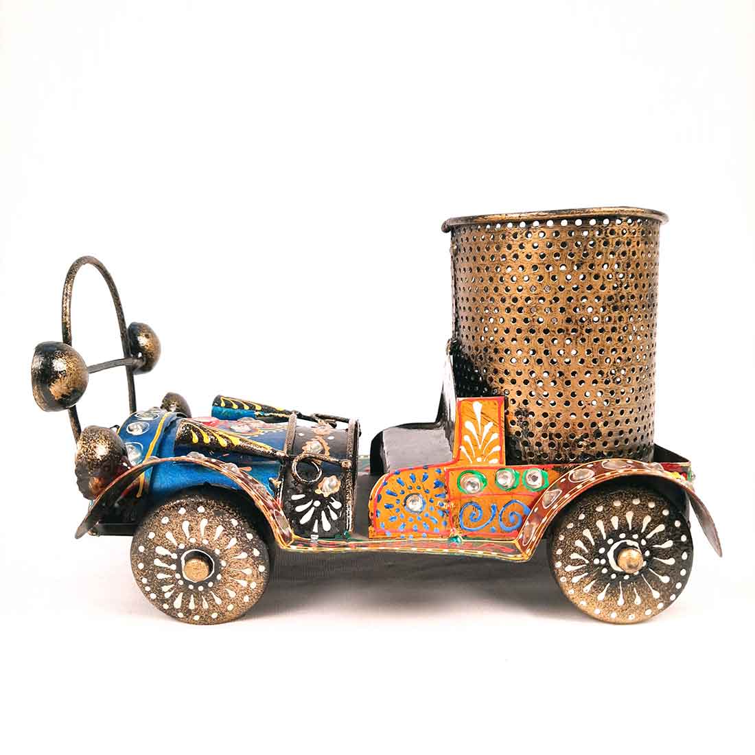 Desk Organiser - Car Design Pen Stand Handmade - for Gifts - 9 Inch