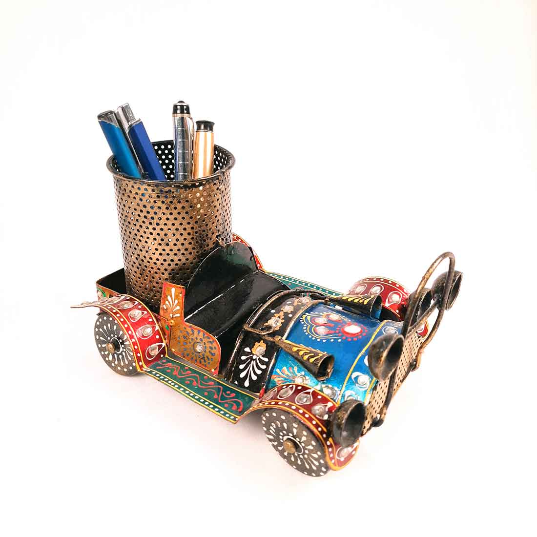 Desk Organiser - Car Design Pen Stand Handmade - for Gifts - 9 Inch