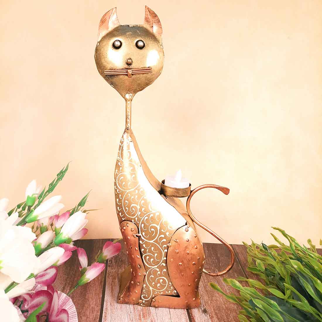 Decorative Tealight Candle Holders- Apkamart #Color_Golden