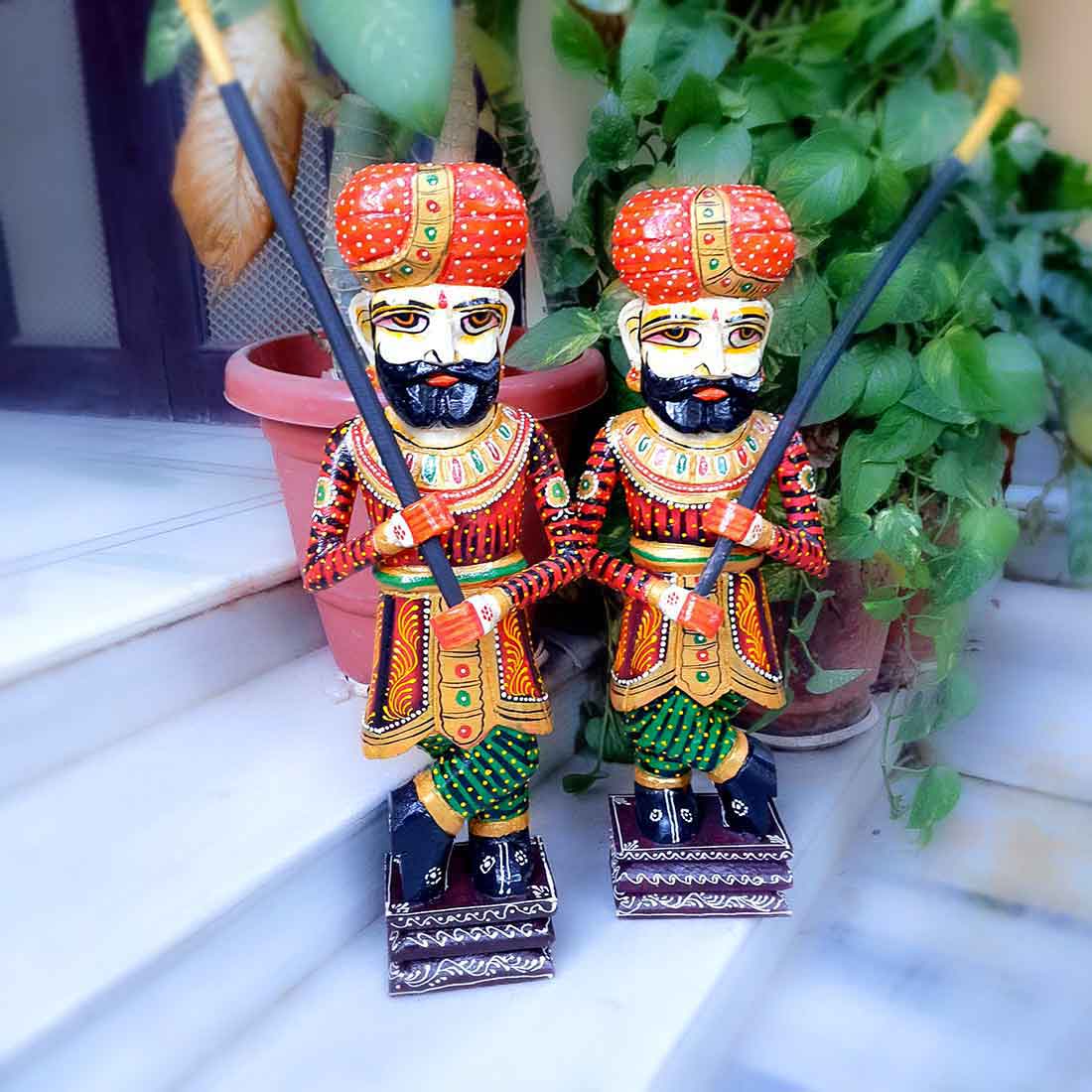 Darbaan Set Showpiece - Human Figurines - for Living Room & Home Decor - 24 Inch