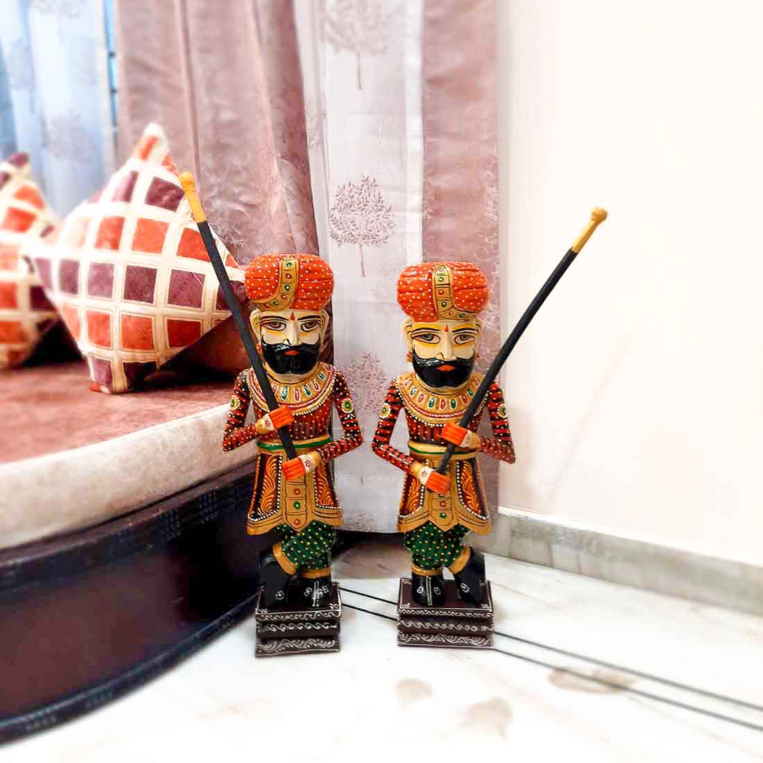 Darbaan Set Showpiece - Human Figurines - for Living Room & Home Decor - 24 Inch