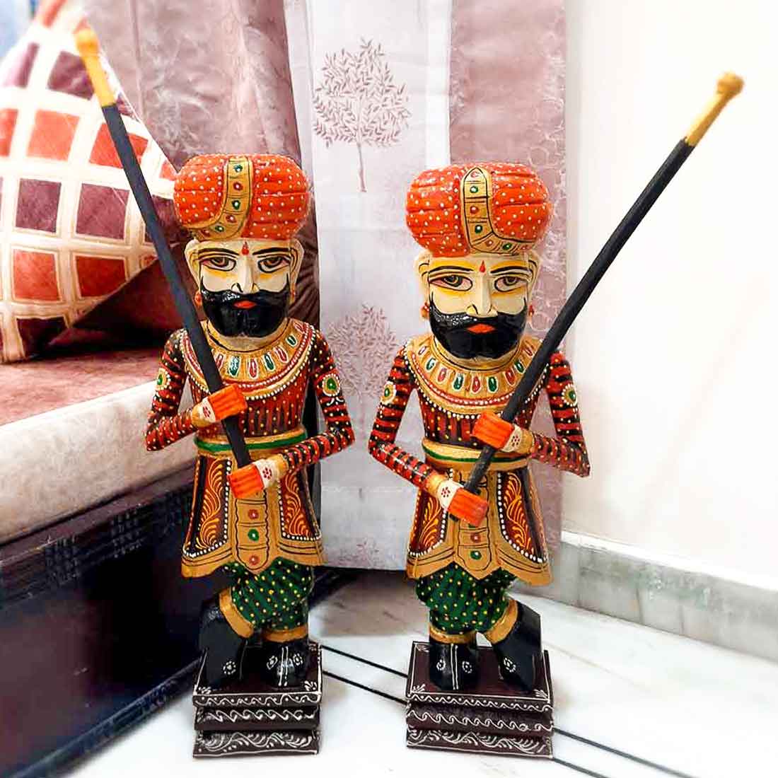 Darbaan Set Showpiece - Human Figurines - for Living Room & Home Decor - 24 Inch