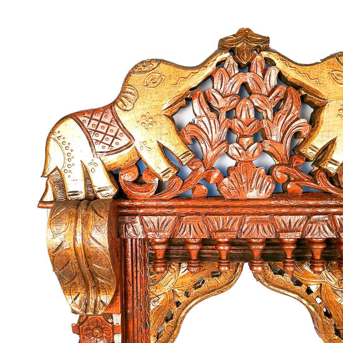 Jharokha Wall Hanging Big | Wooden Jharokha Frame Hangings - Elephant Design - For Home, Wall Decor, Frames, Living room, Entrance Decoration & Gifts  - 36 Inch