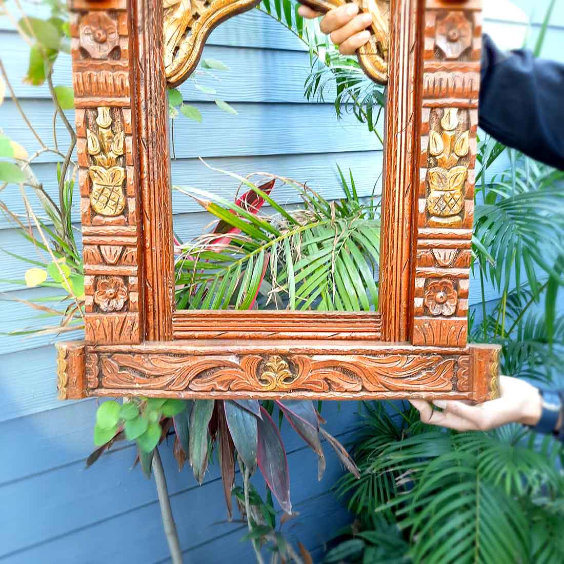 Jharokha Wall Hanging Big | Wooden Jharokha Frame Hangings - Elephant Design - For Home, Wall Decor, Frames, Living room, Entrance Decoration & Gifts  - 36 Inch