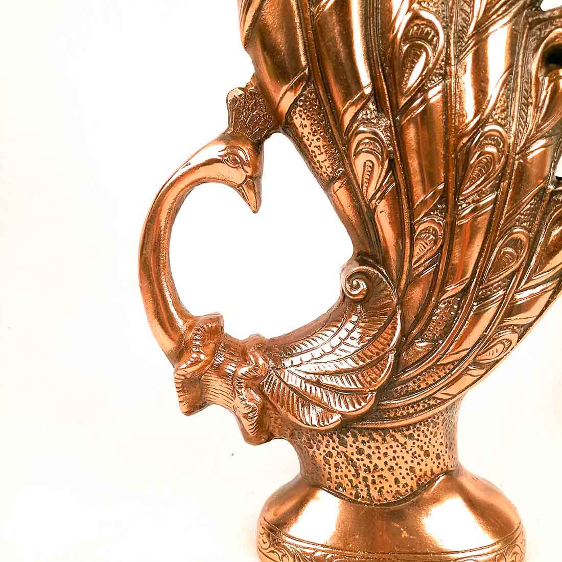 Vase | Flower Pot | Showpiece Cum Vase - Peacock Design - for Home Decoration, Living Room, Table, Shelf, Office , Interior Decor | Gifts for All Occasions - 16 Inch