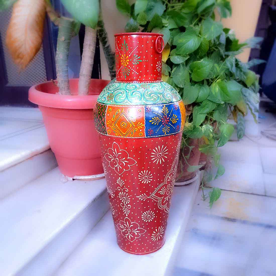 Vase | Corner Big Flower Vase for Living Room - 24 Inch