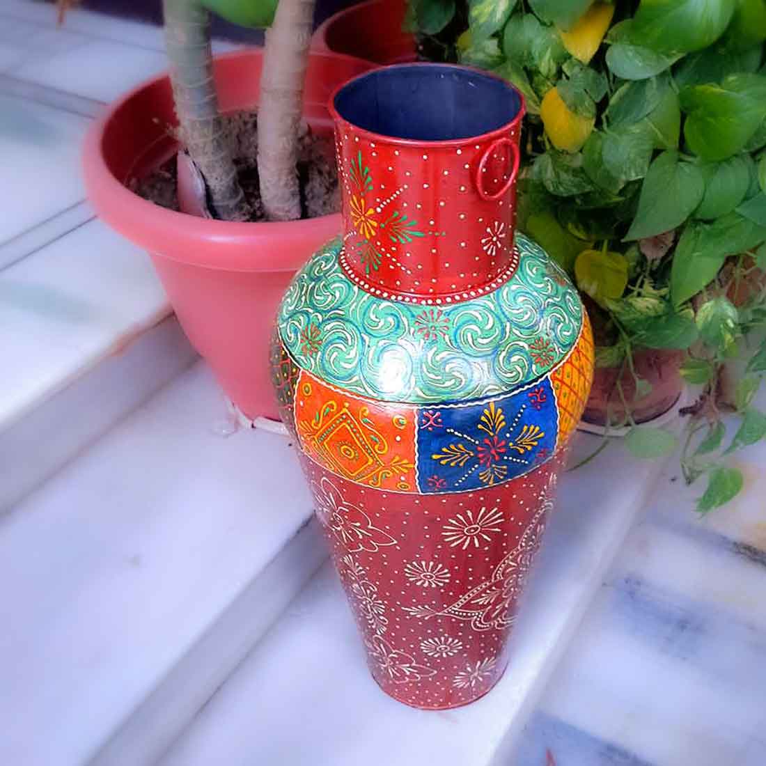 Vase | Corner Big Flower Vase for Living Room - 24 Inch