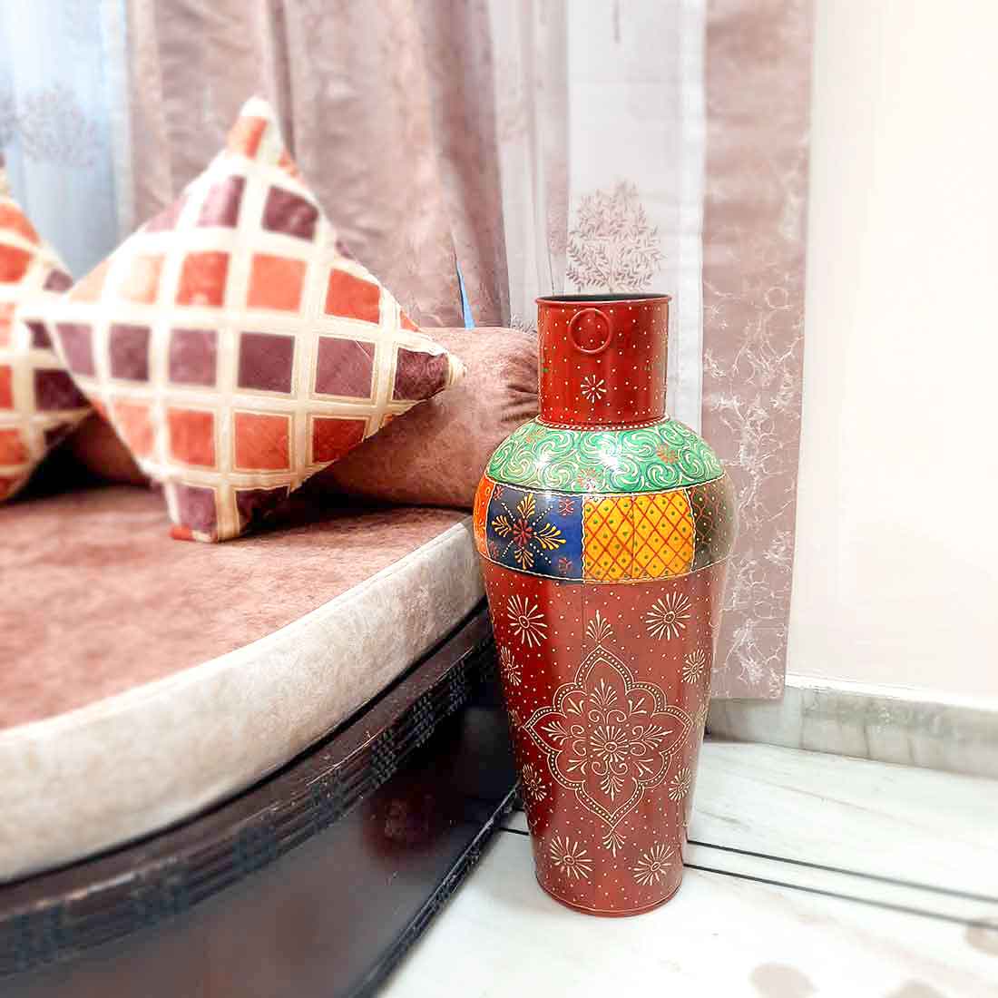 Vase | Corner Big Flower Vase for Living Room - 24 Inch