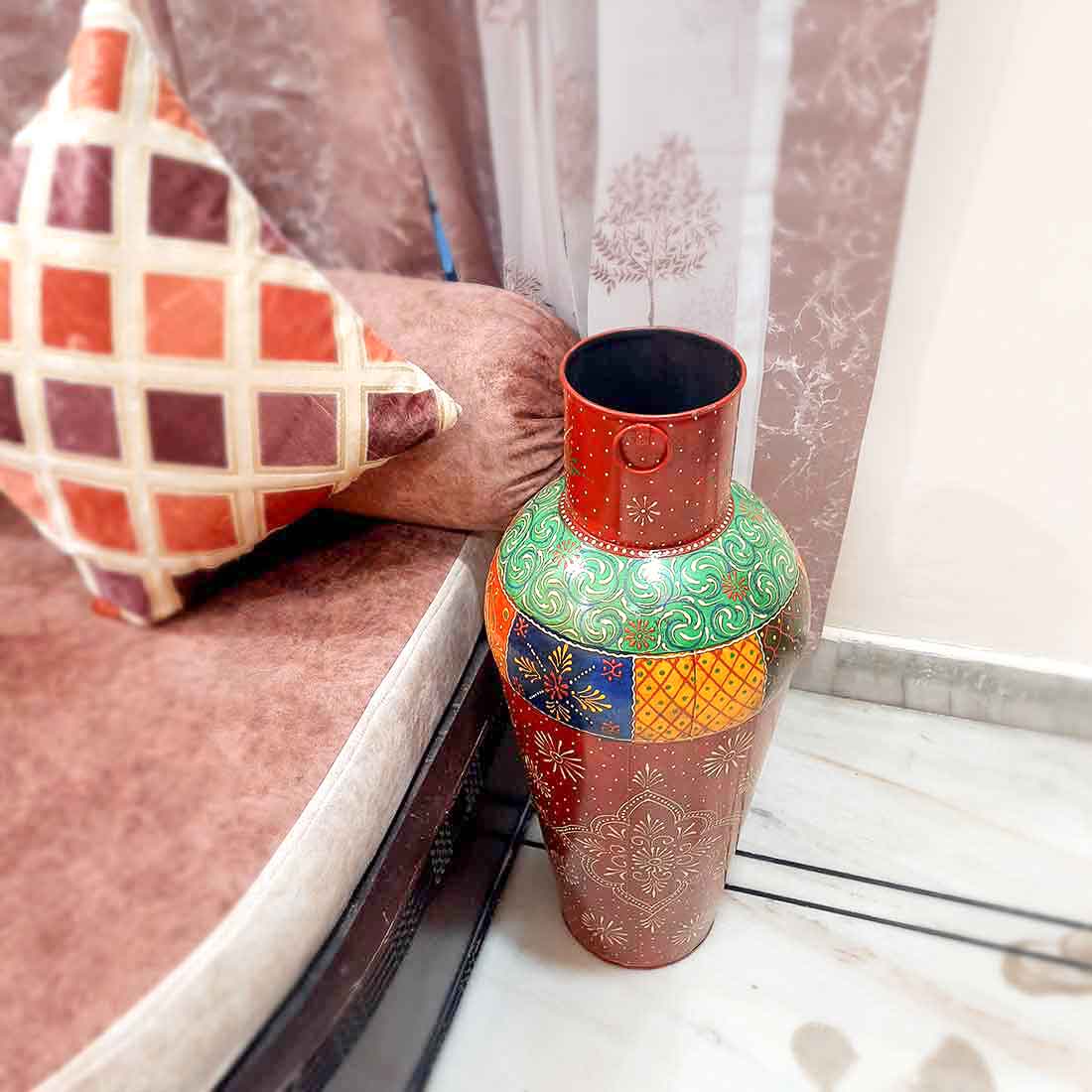 Vase | Corner Big Flower Vase for Living Room - 24 Inch