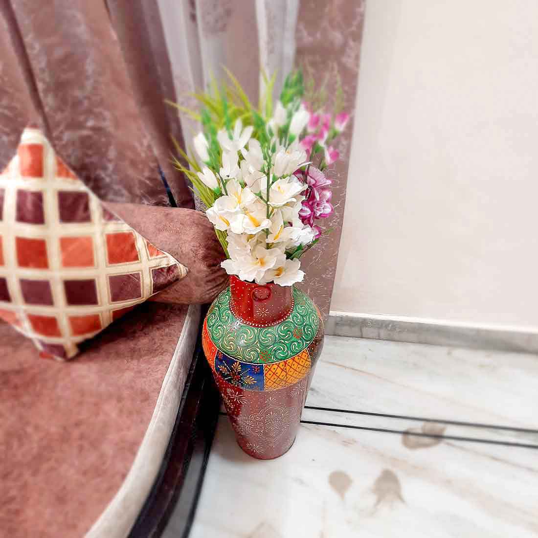 Vase | Corner Big Flower Vase for Living Room - 24 Inch