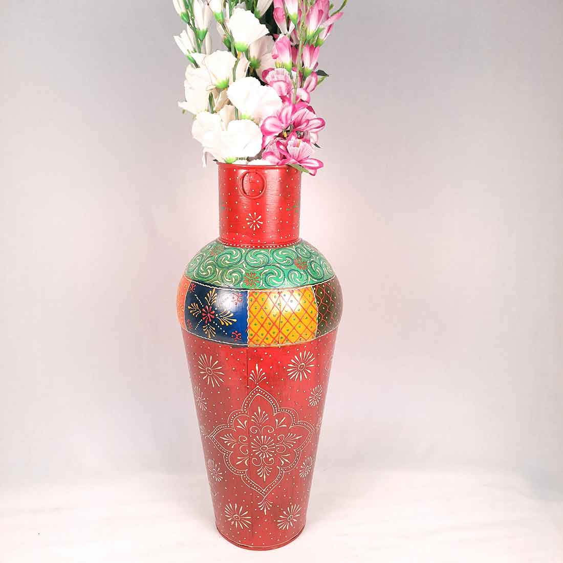 Vase | Corner Big Flower Vase for Living Room - 24 Inch