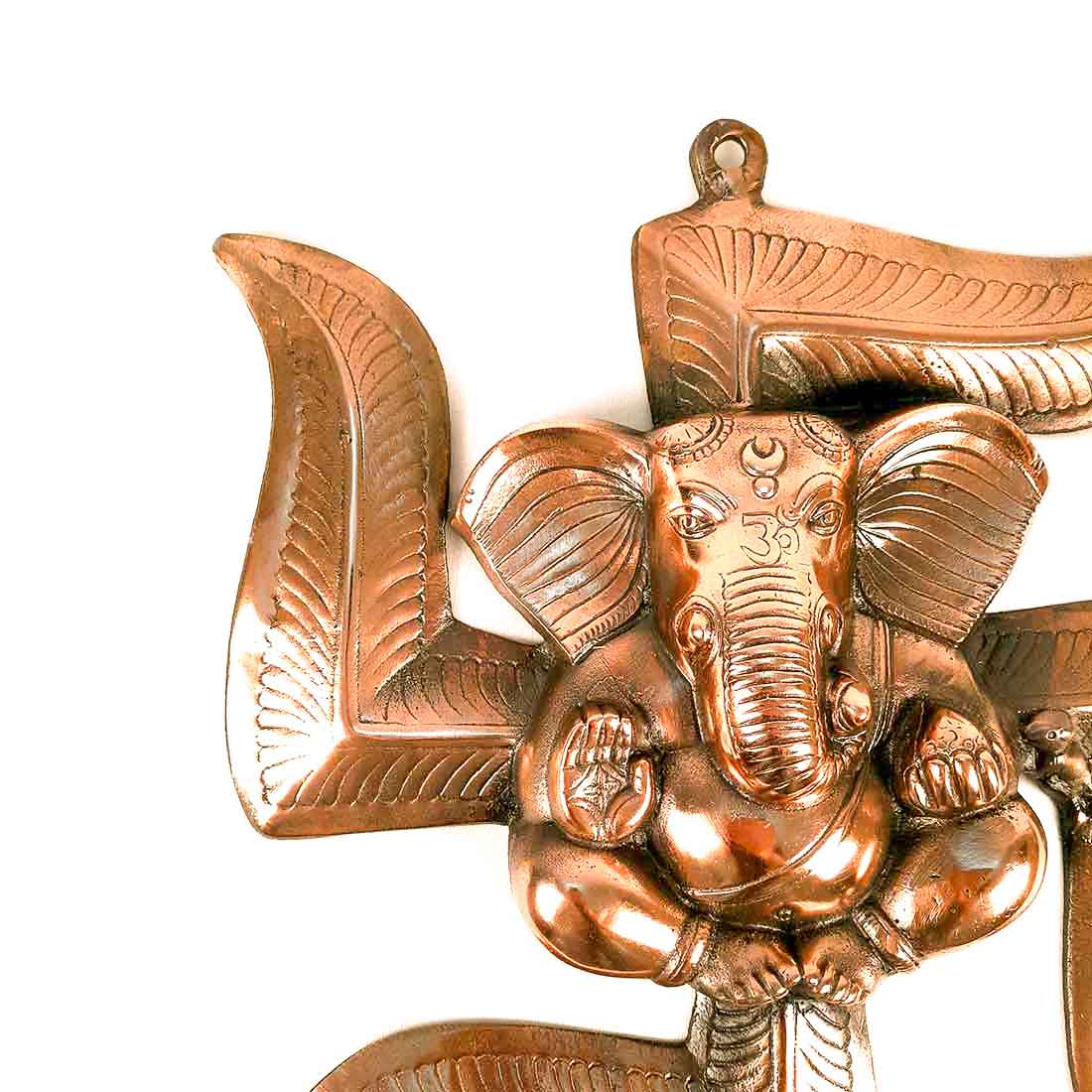 Ganesh Wall Hanging Idol | Lord Ganesha With Swastik Wall Decor Murti for Entrance Door | Ganesha Statue for Vastu, Home, Puja & Religious Decor  - 14 Inch