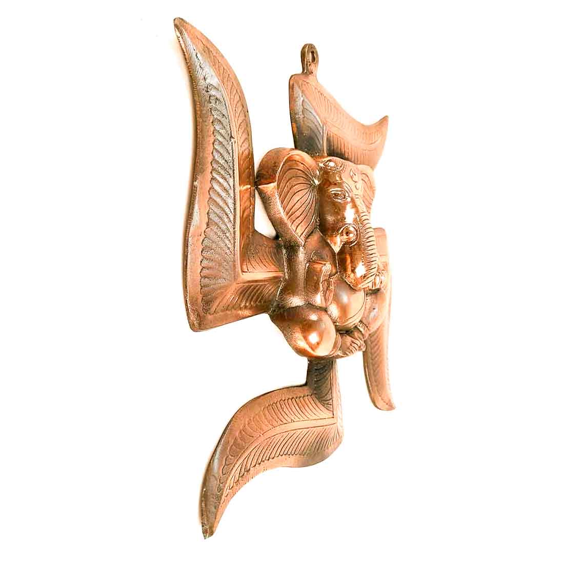 Ganesh Wall Hanging Idol | Lord Ganesha With Swastik Wall Decor Murti for Entrance Door | Ganesha Statue for Vastu, Home, Puja & Religious Decor  - 14 Inch
