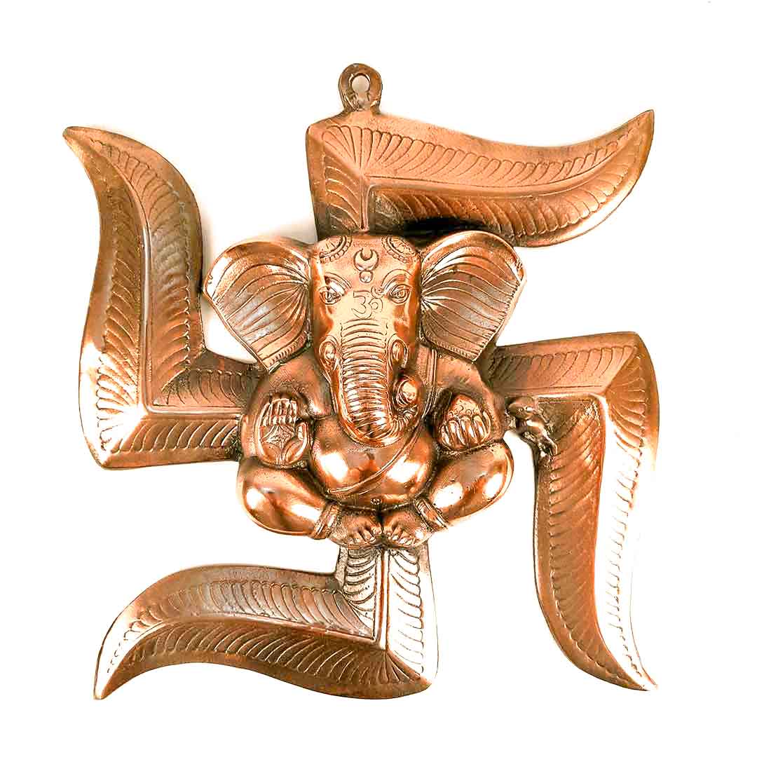 Ganesh Wall Hanging Idol | Lord Ganesha With Swastik Wall Decor Murti for Entrance Door | Ganesha Statue for Vastu, Home, Puja & Religious Decor  - 14 Inch