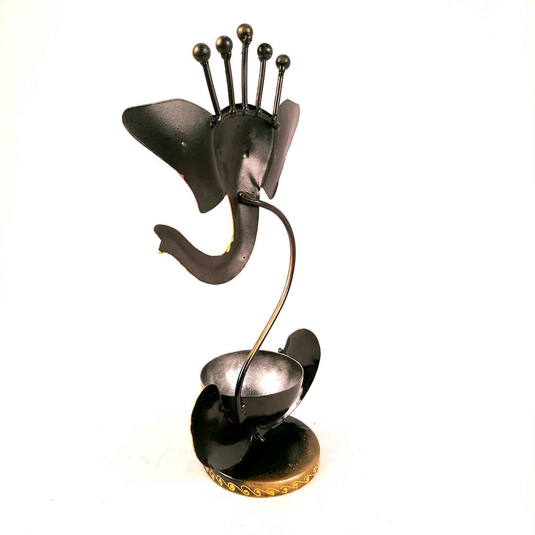 Candle Holder Stand | TeaLight Holder With One Slots Cum Showpiece | Tea Light Candle Stands - Ganesha Design - For Home, Table, Living Room, Dining room, Bedroom Decor | For Diwali Decoration & Gifts - 12 Inch