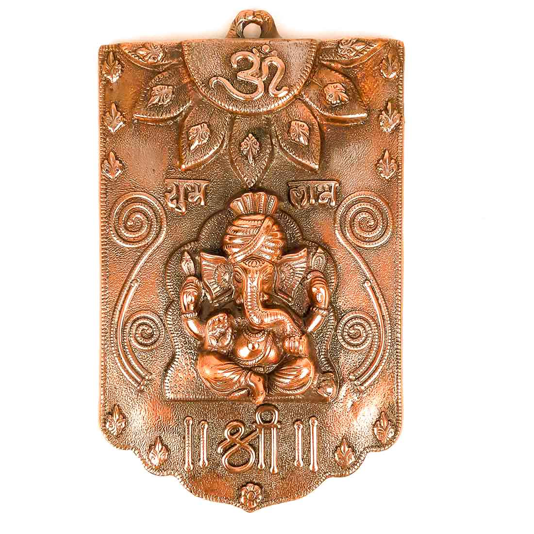 Ganesh Wall Hanging Murti | Ganesha With Om And Shubh Labh Wall Idol Decor - for Entrance Door | Ganesha Statue Hangings - for Home, Puja, Temple, Religious Decor & Gift - 14 Inch