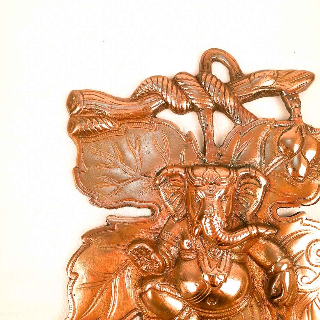 Leaf Ganesh Wall Hanging - Metal Wall Decor -11 Inch- Apkamart #Style_ Design 1