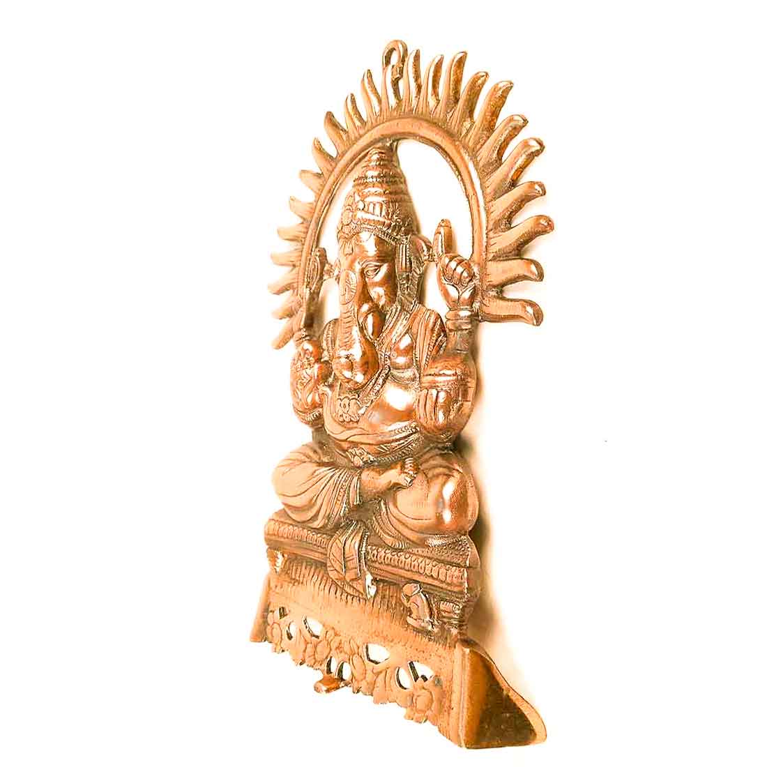 Ganesh Wall Hanging Murti | Ganesha Wall Statue With Sun - for Home Entrance & Main Door |Religoius & Spiritual Wall Art - For Puja, Living Room Decor & Gift - 15 Inch