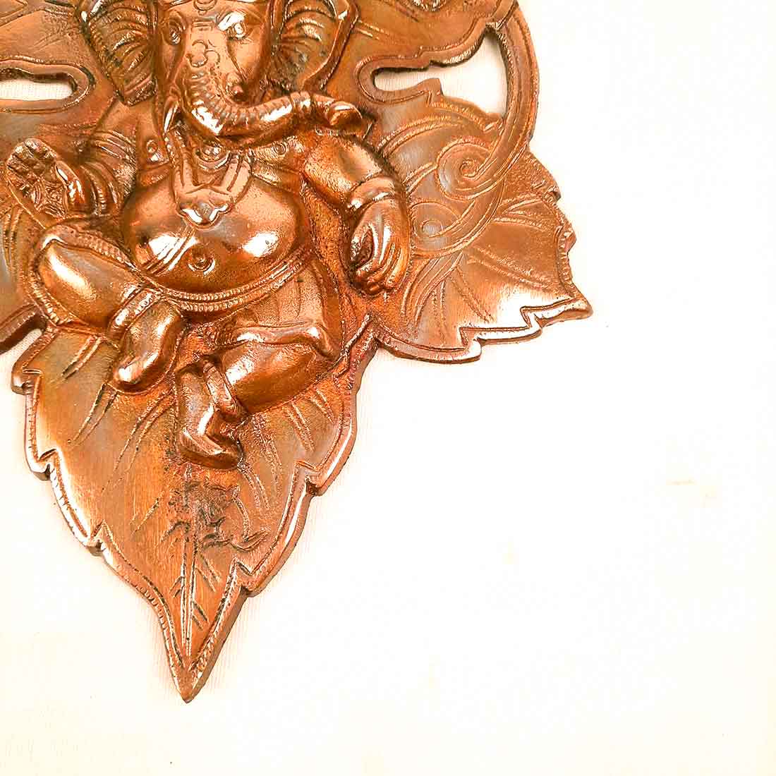 Leaf Ganesh Wall Hanging - Metal Wall Decor -11 Inch- Apkamart #Style_ Design 1