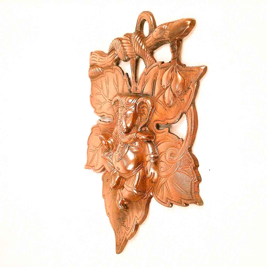 Leaf Ganesh Wall Hanging - Metal Wall Decor -11 Inch- Apkamart #Style_ Design 1