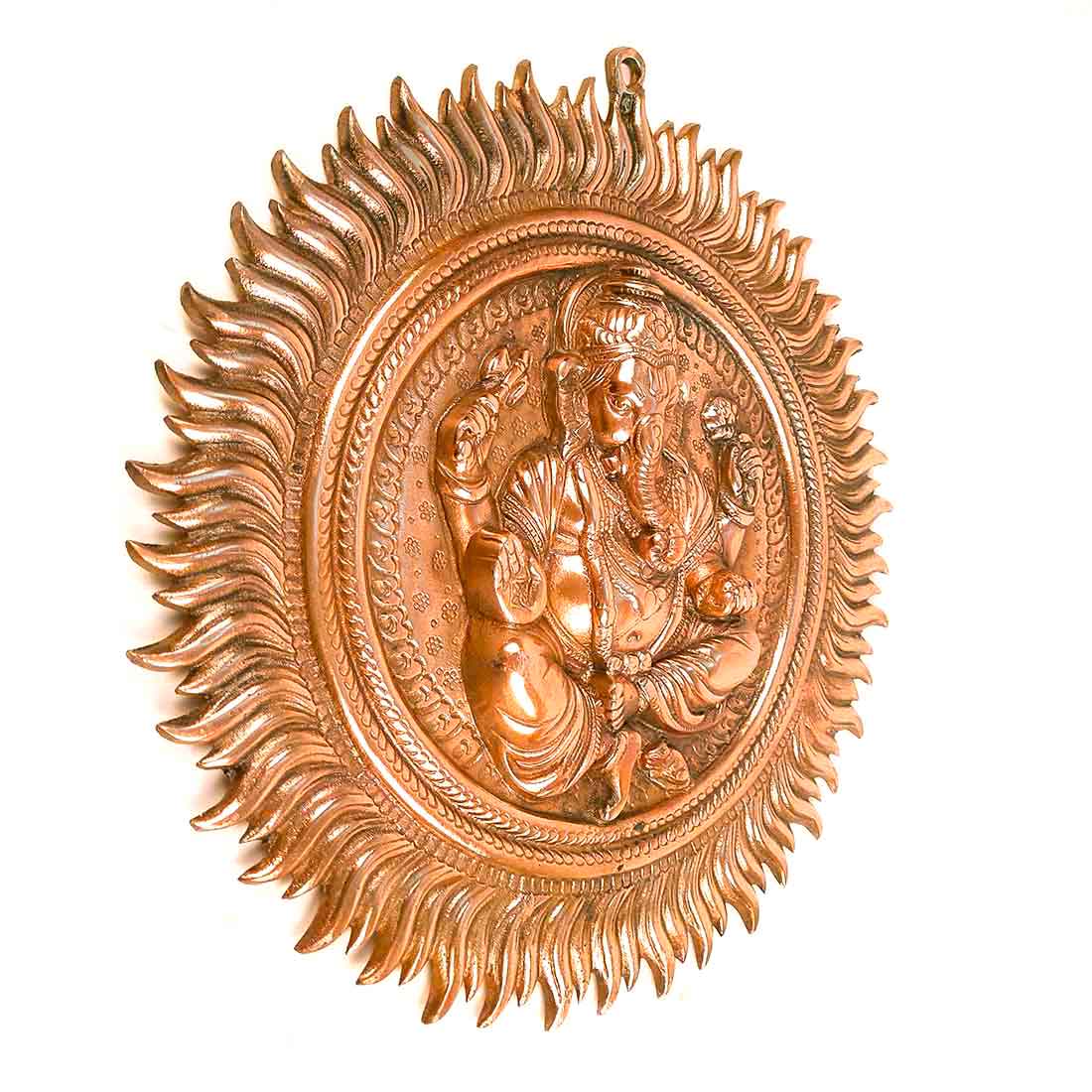 Ganesh Wall Hanging Murti | Ganesha Wall Statue With Sun - for Home Entrance & Main Door |Religoius & Spiritual Wall Art - For Puja, Living Room Decor & Gift - 16 Inch