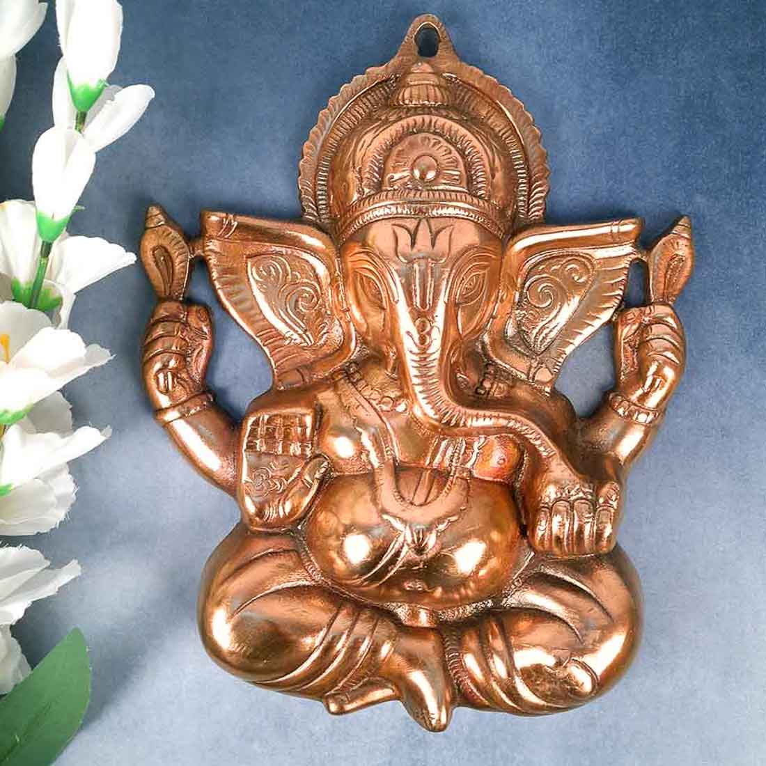 Ganesh Wall Hanging Murti | Shri Ganesha Wall Decor Statue - for Diwali & Housewarming Gift | Religious & Spiritual Wall Art - for Puja, Home, Entrance  & Living Room   - 12 Inch