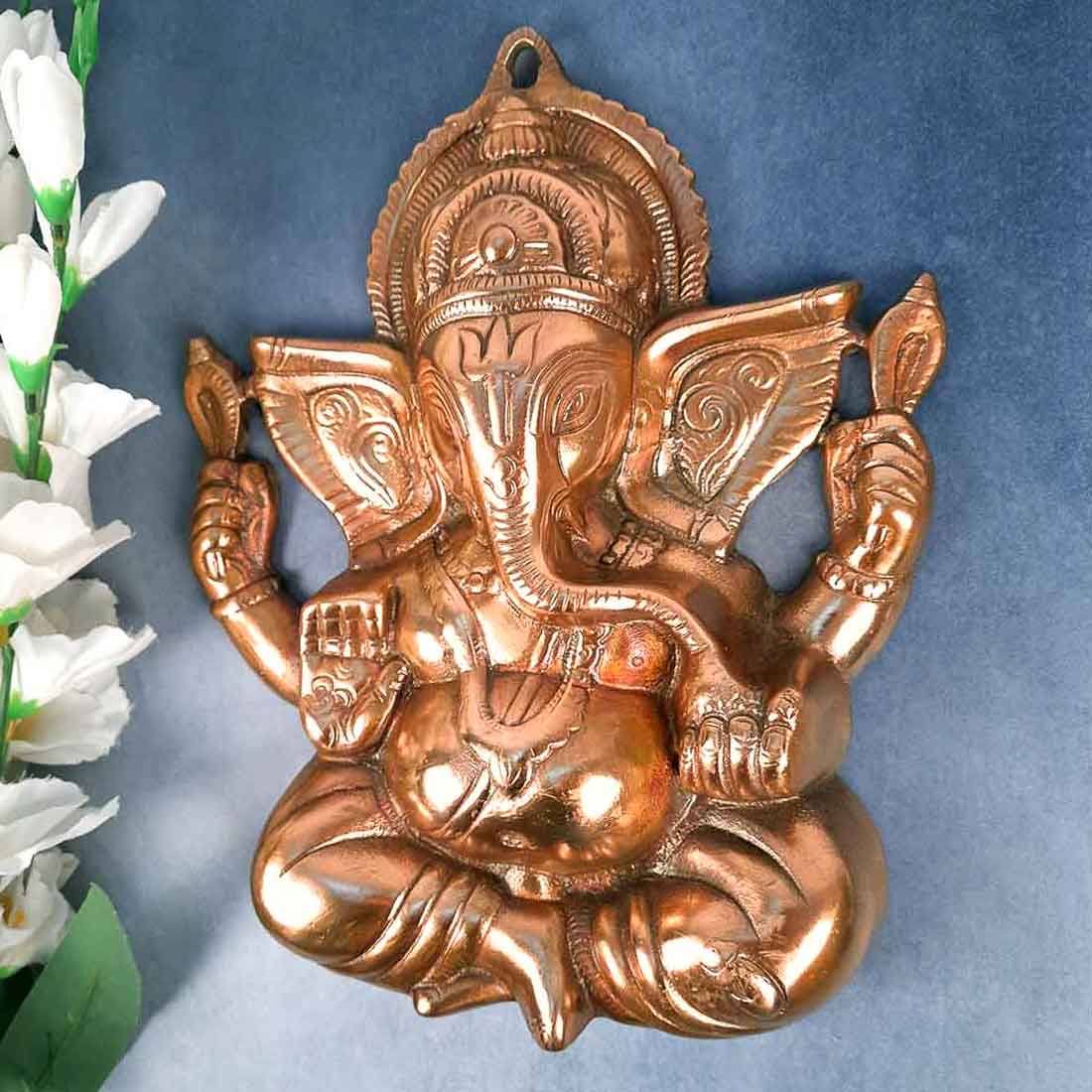 Ganesh Wall Hanging Murti | Shri Ganesha Wall Decor Statue - for Diwali & Housewarming Gift | Religious & Spiritual Wall Art - for Puja, Home, Entrance & Living Room - 12 Inch