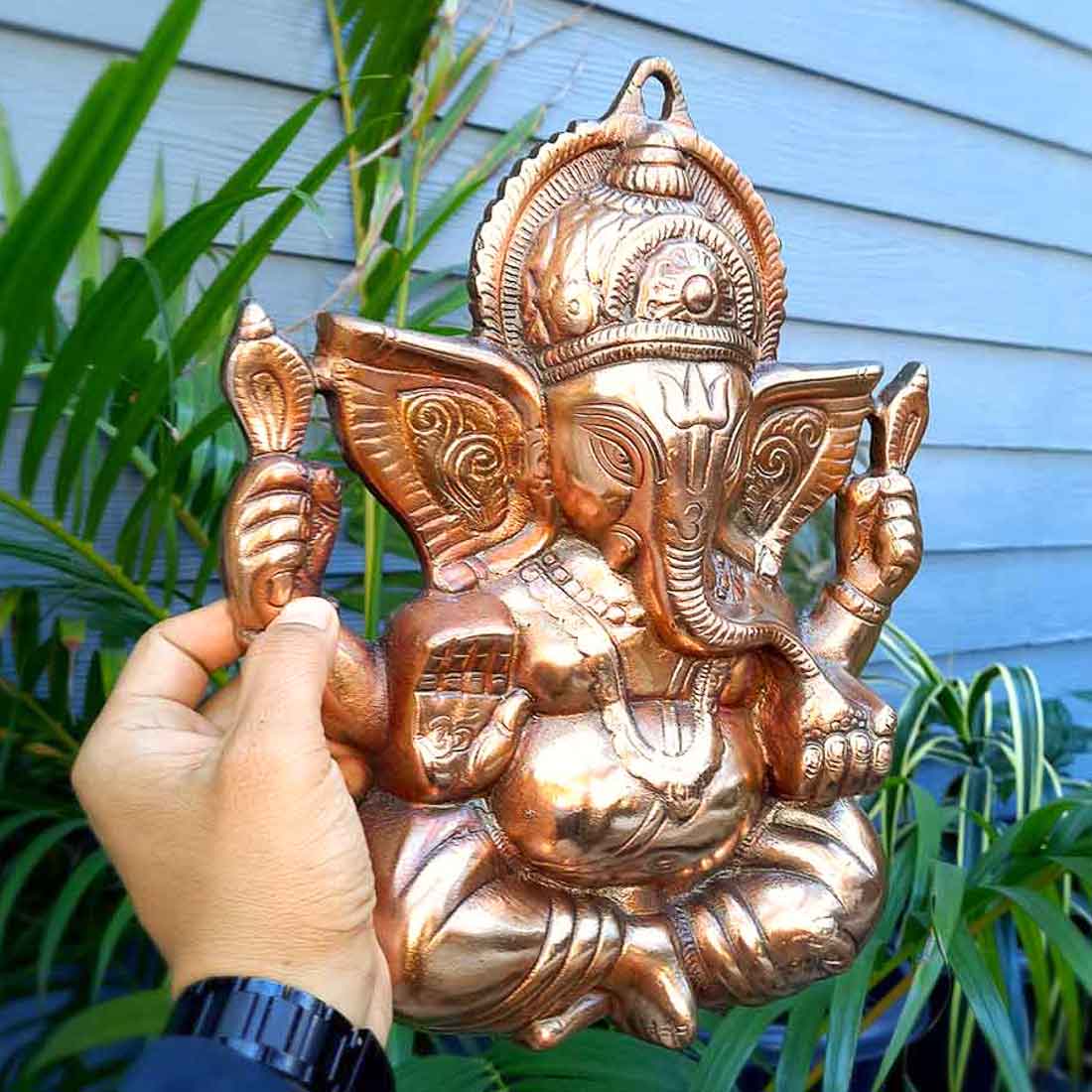 Ganesh Wall Hanging Murti | Shri Ganesha Wall Decor Statue - for Diwali & Housewarming Gift | Religious & Spiritual Wall Art - for Puja, Home, Entrance & Living Room - 12 Inch
