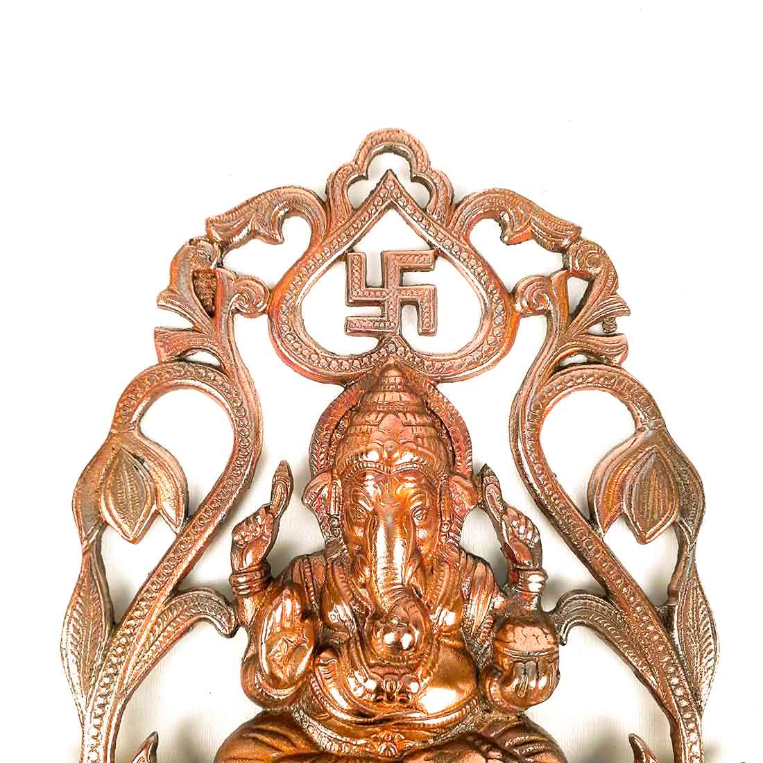 Ganesh Wall Hanging Idol | Lord Ganesha With Swastik Wall Decor Murti for Entrance Door | Ganesha Statue for Vastu, Home, Puja & Religious Decor  - 14 Inch