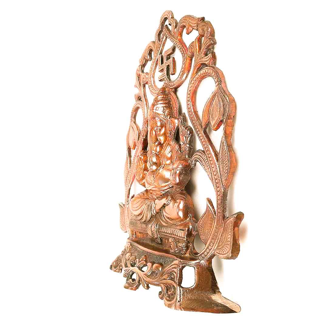 Ganesh Wall Hanging Idol | Lord Ganesha With Swastik Wall Decor Murti for Entrance Door | Ganesha Statue for Vastu, Home, Puja & Religious Decor  - 14 Inch