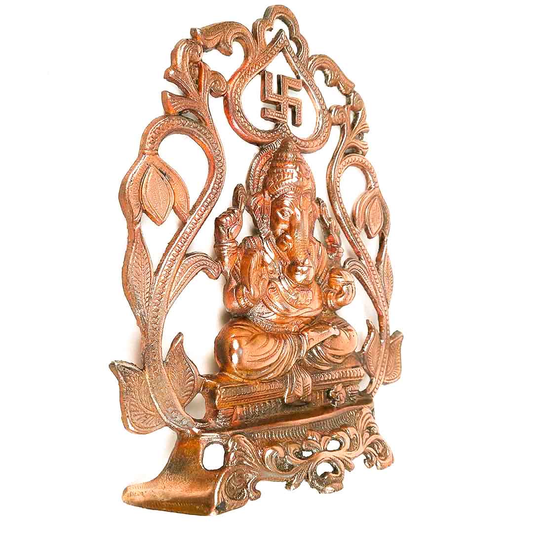 Ganesh Wall Hanging Idol | Lord Ganesha With Swastik Wall Decor Murti for Entrance Door | Ganesha Statue for Vastu, Home, Puja & Religious Decor  - 14 Inch