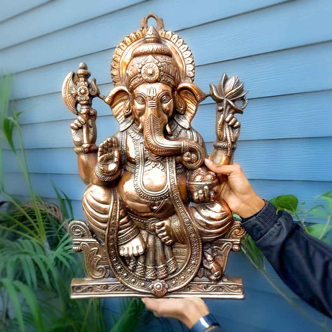 Ganesh Wall Hanging Idol Big | Lord Ganesha Statue Wall Art - For Puja, Home & Main Gate |Religoius & Spiritual Decor for Living Room - 23 Inch