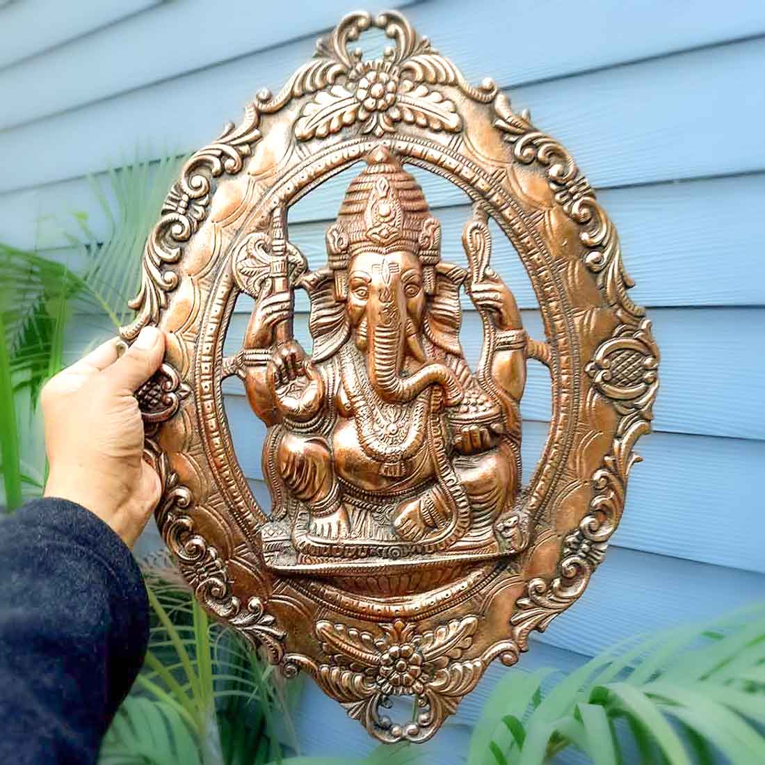 Ganesh Wall Hanging Idol Big | Lord Ganesha Statue Wall Art - For Puja, Home & Main Gate |Religoius & Spiritual Decor for Living Room - 20 Inch