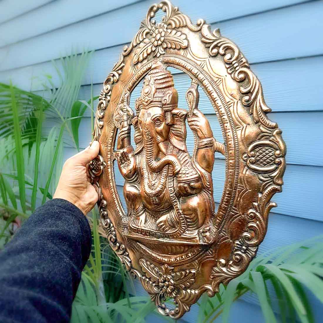 Ganesh Wall Hanging Idol Big | Lord Ganesha Statue Wall Art - For Puja, Home & Main Gate |Religoius & Spiritual Decor for Living Room - 20 Inch