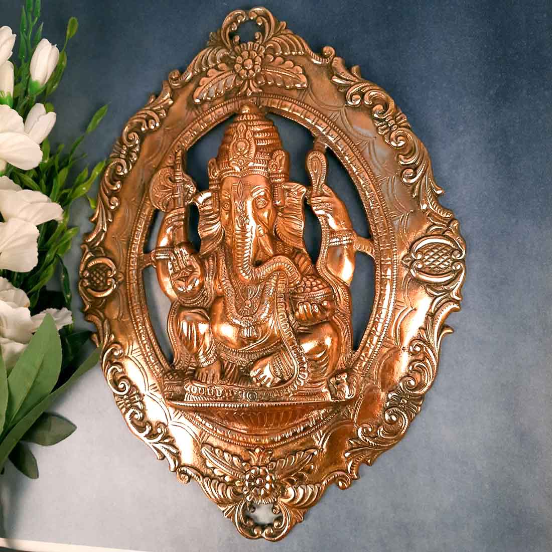 Ganesh Wall Hanging Idol Big | Lord Ganesha Statue Wall Art - For Puja, Home & Main Gate |Religoius & Spiritual Decor for Living Room - 20 Inch