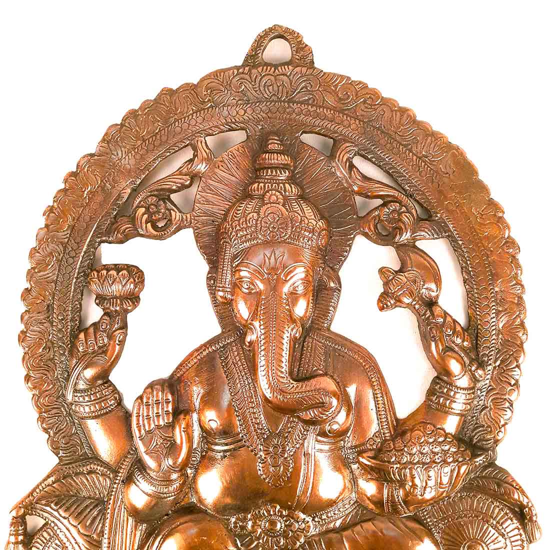 Ganesh Statue Wall Hanging | Metal Ganesha Wall Decor Murti for Entrance Door | Vastu Ganesha Idol for Home, Puja & Religious Decor - 22 Inch