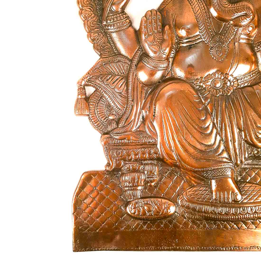 Ganesh Statue Wall Hanging | Metal Ganesha Wall Decor Murti for Entrance Door | Vastu Ganesha Idol for Home, Puja & Religious Decor  - 22 Inch
