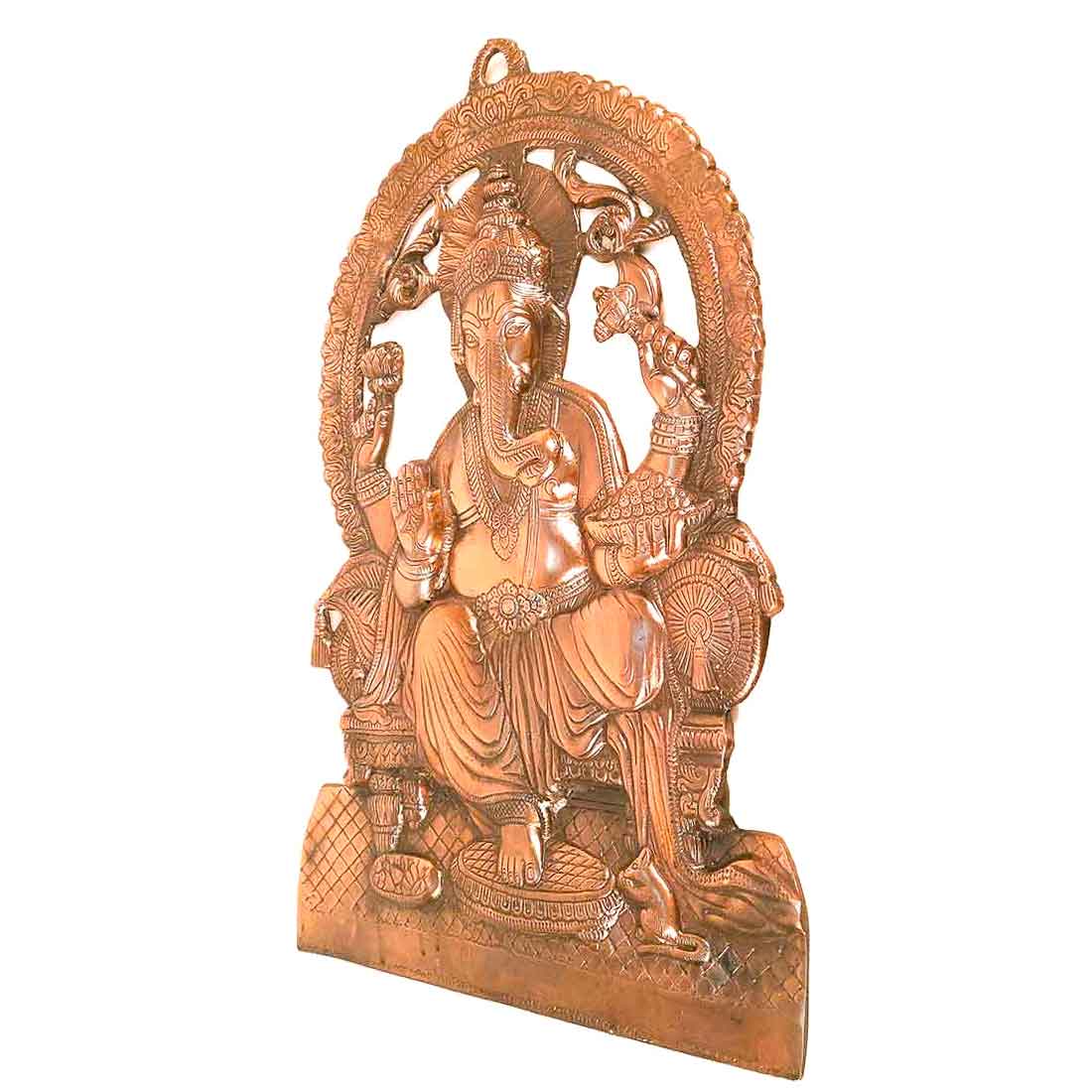 Ganesh Statue Wall Hanging | Metal Ganesha Wall Decor Murti for Entrance Door | Vastu Ganesha Idol for Home, Puja & Religious Decor  - 22 Inch